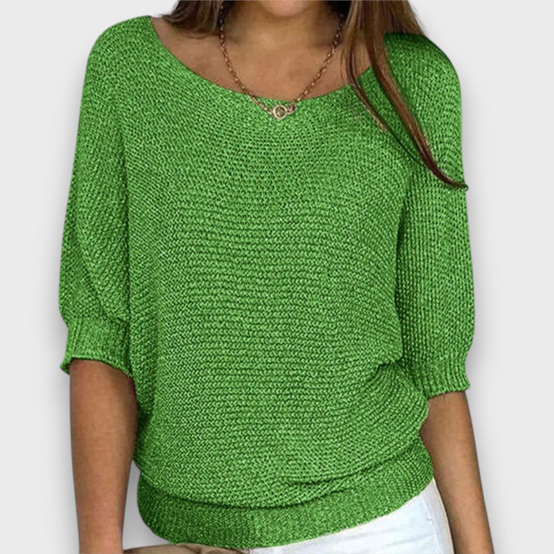 Merisa – Soft Knit Sweater with 3/4 Sleeves