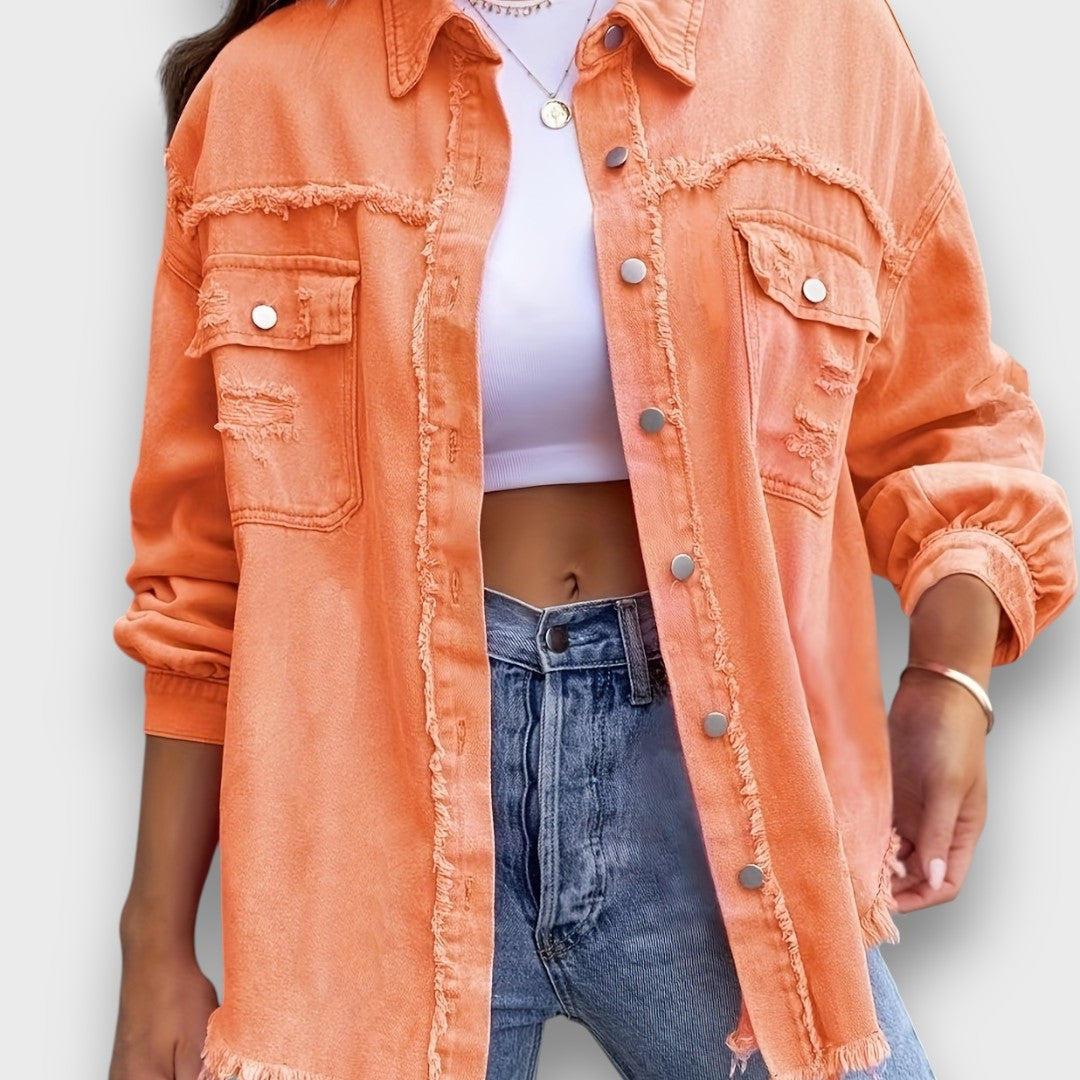 Neraya – Frayed Hem Overshirt