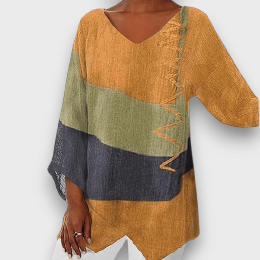 Mevara – Lightweight Blouse with Asymmetrical Hem