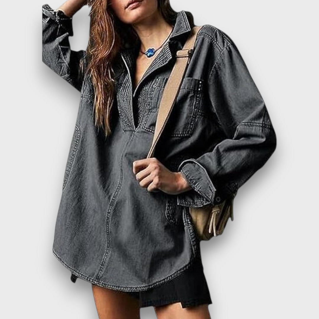 Nelisse – Oversized casual pullover shirt