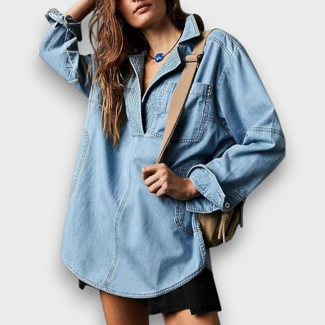 Nelisse – Oversized casual pullover shirt