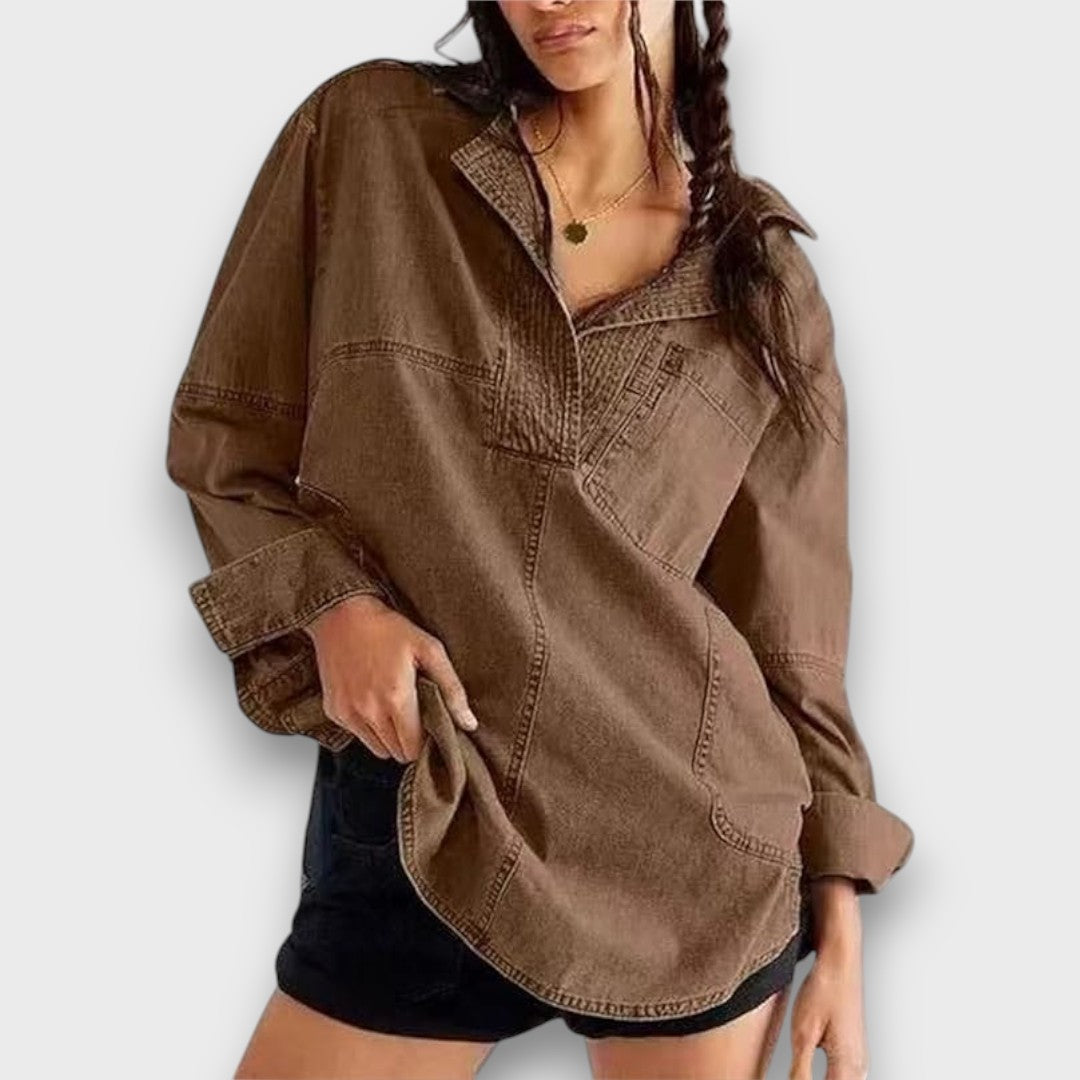 Nelisse – Oversized casual pullover shirt
