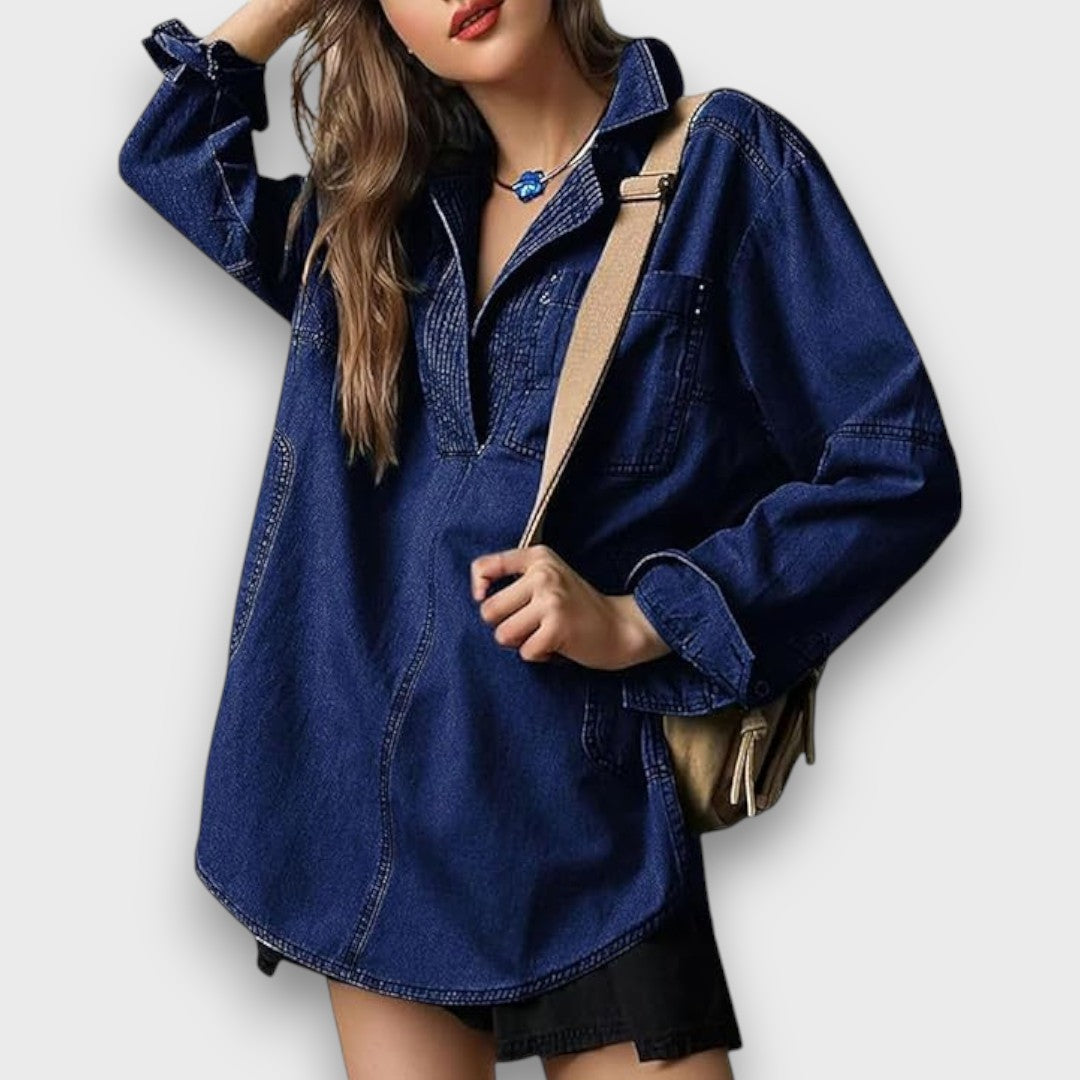 Nelisse – Oversized casual pullover shirt