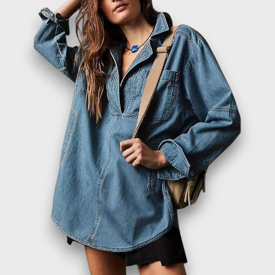 Nelisse – Oversized casual pullover shirt