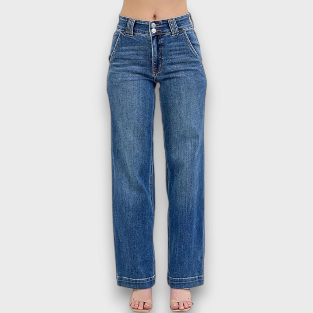 Alverie – High-rise wide-leg jeans