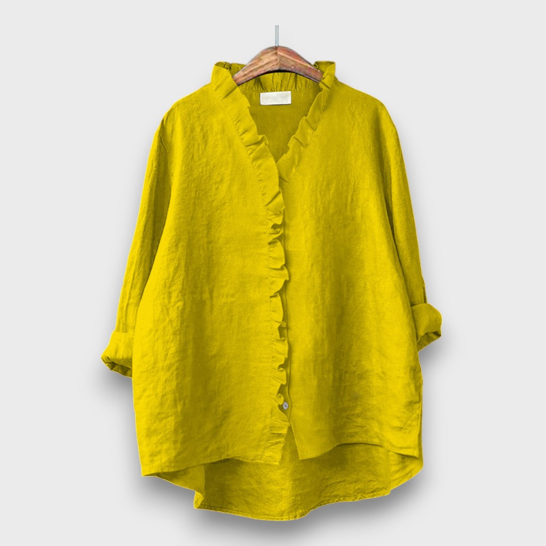 Jagina – Loose Blouse with Ruffle Edge