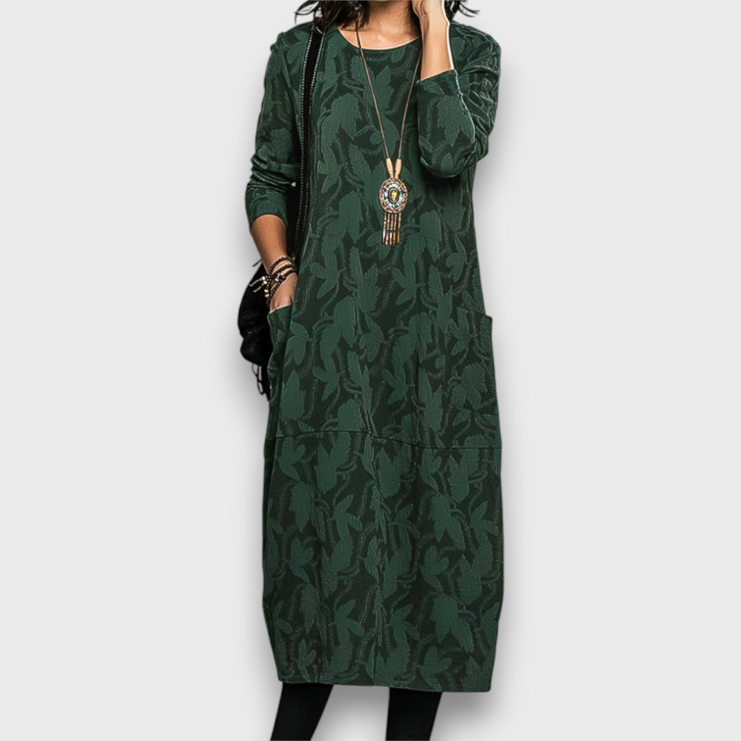 Neriva – Textured Winter Midi Dress