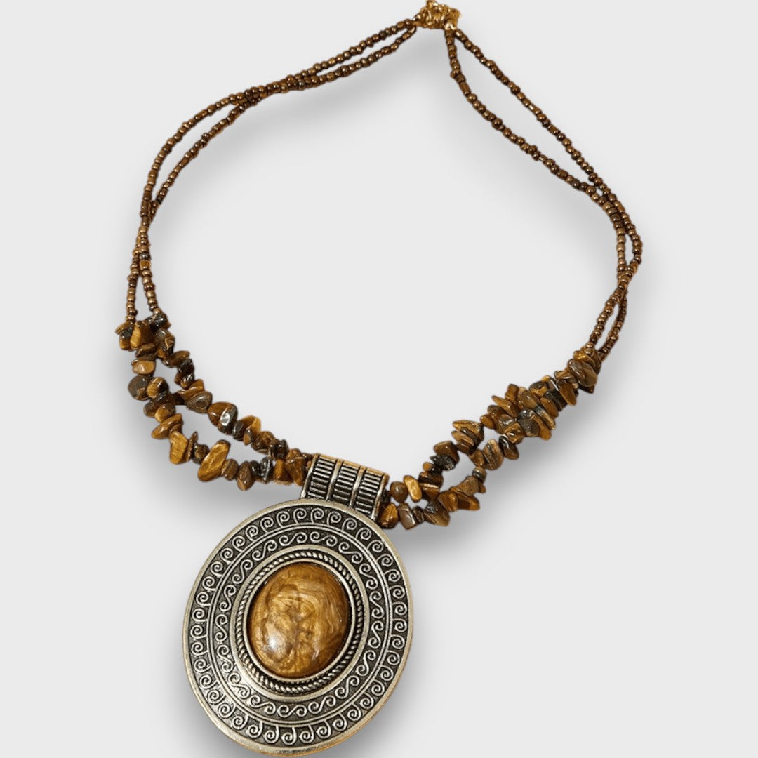 Maralis – Vintage Necklace with Natural Stone Pendant