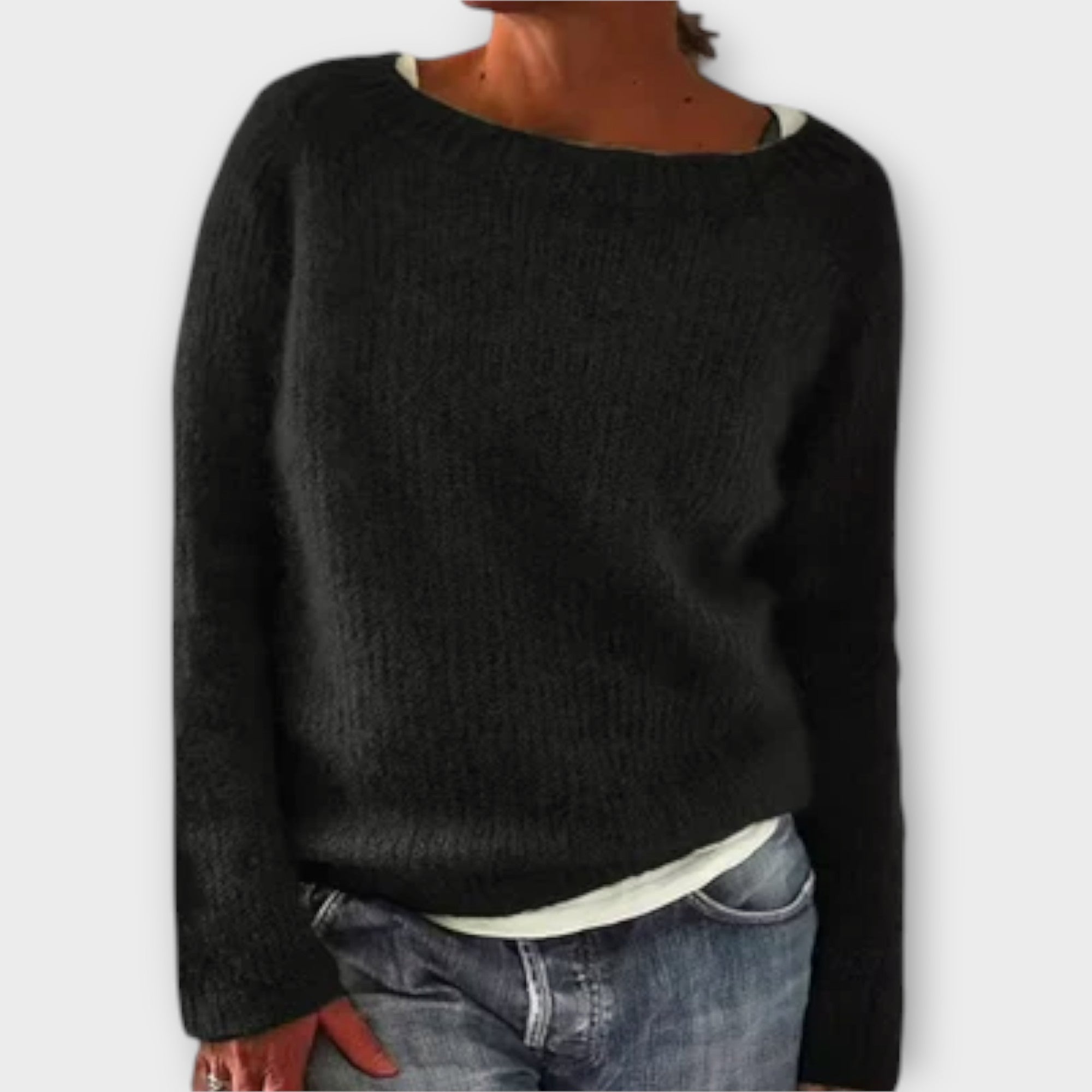 Roria – Solid Color Knit Sweater