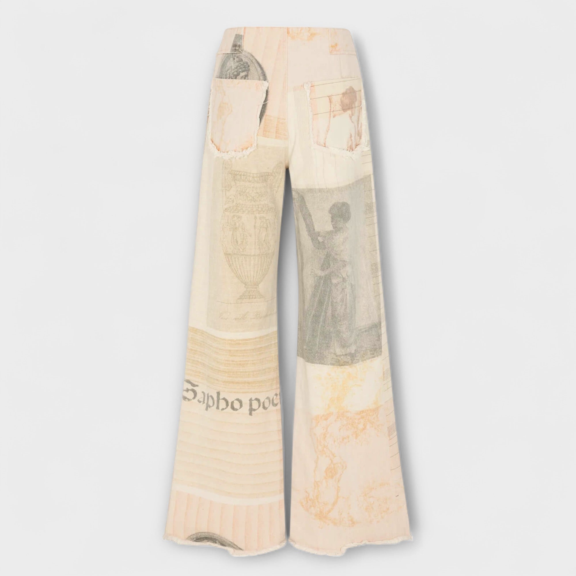 Rhea – Printed Wide-Leg Jeans with Vintage Flair