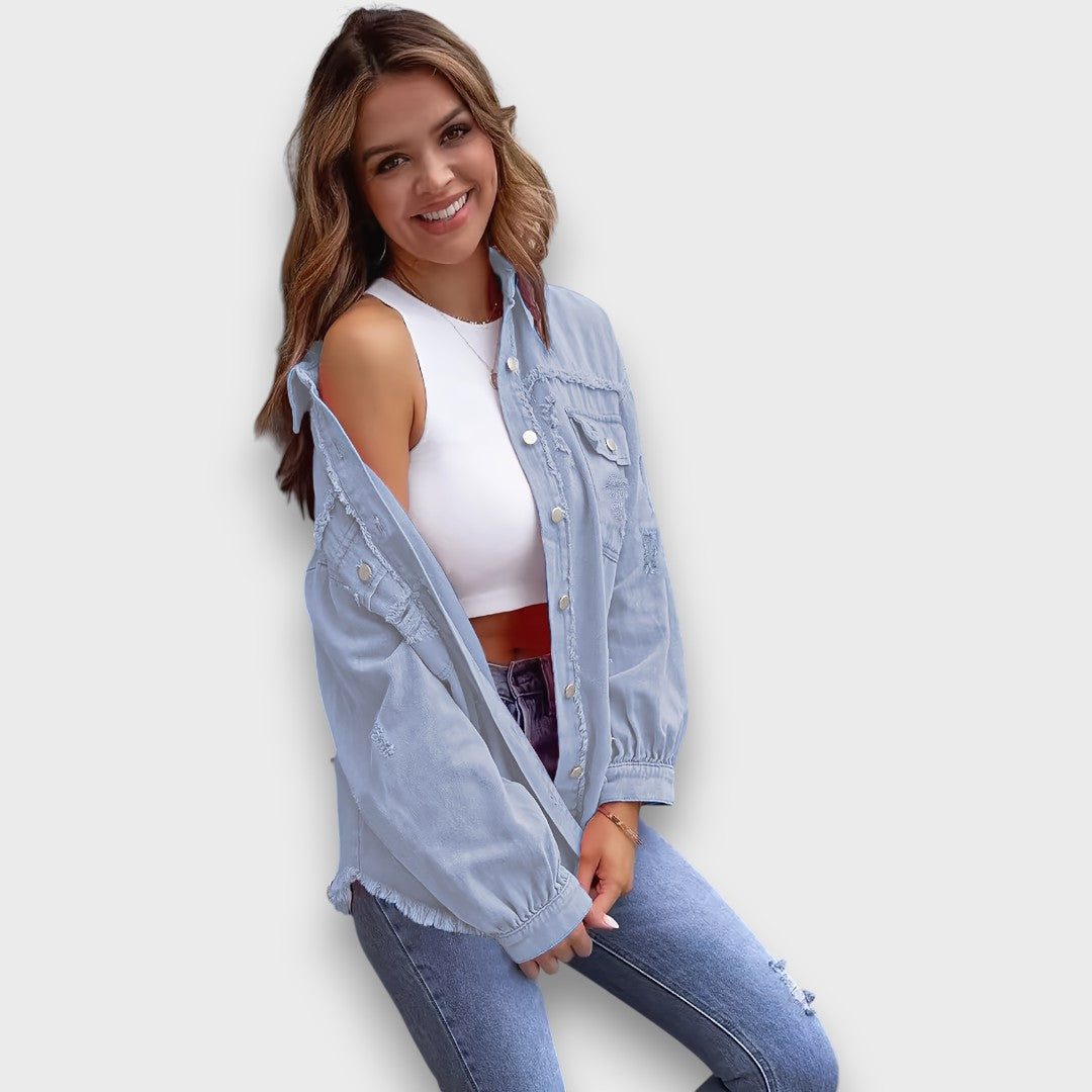 Neraya – Frayed Hem Overshirt