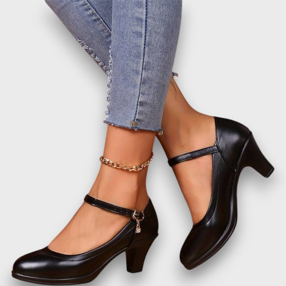 Marlena – Classic Mary Jane Pumps with Block Heel