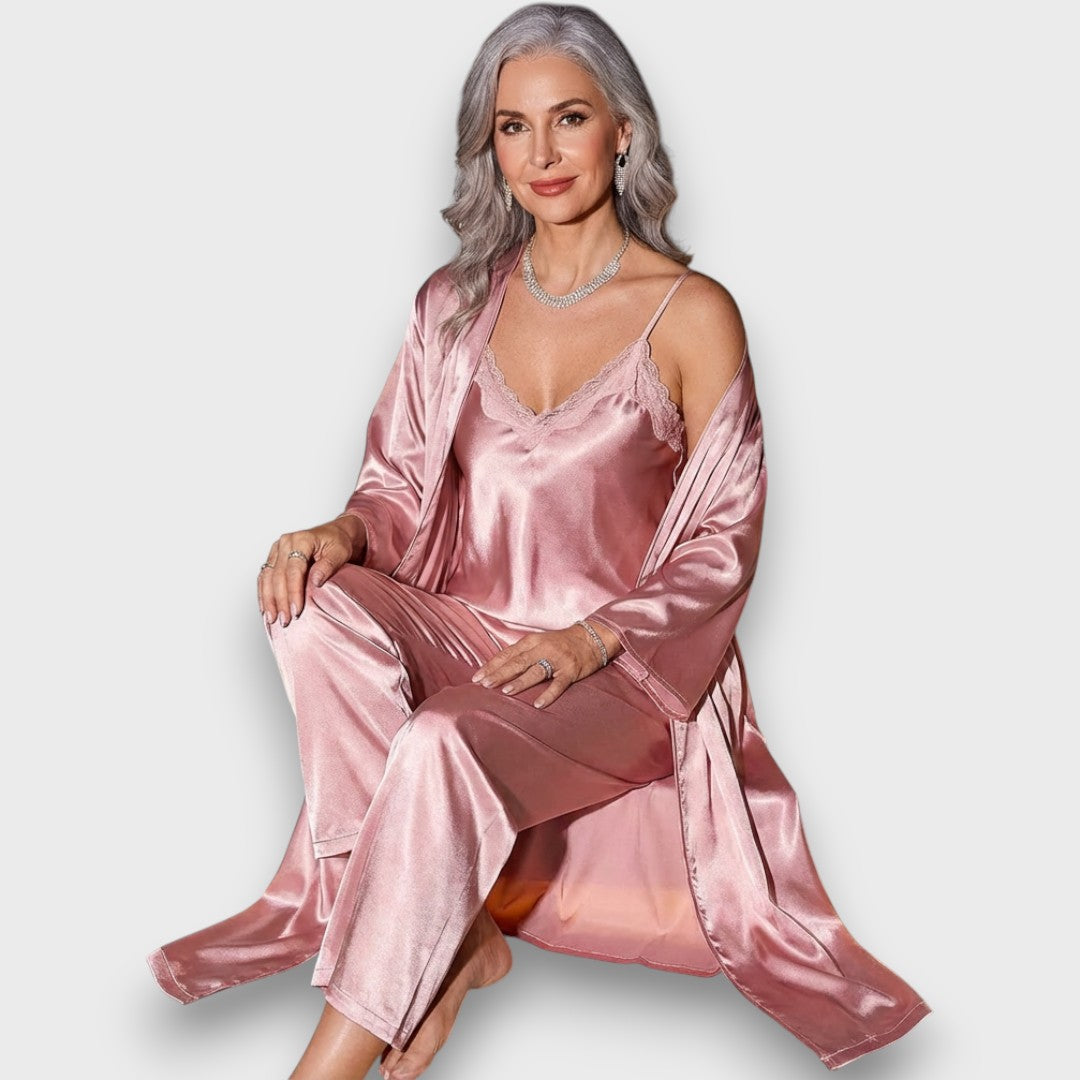 Isalyn – Satin Three-Piece Lounge Set