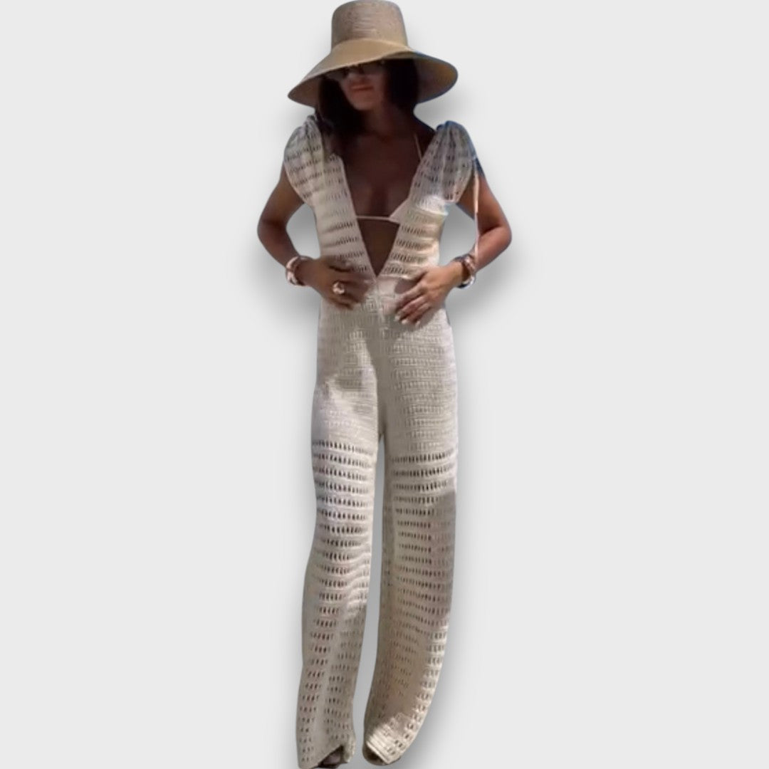 Isaline – Summer Jumpsuit with Macramé Details
