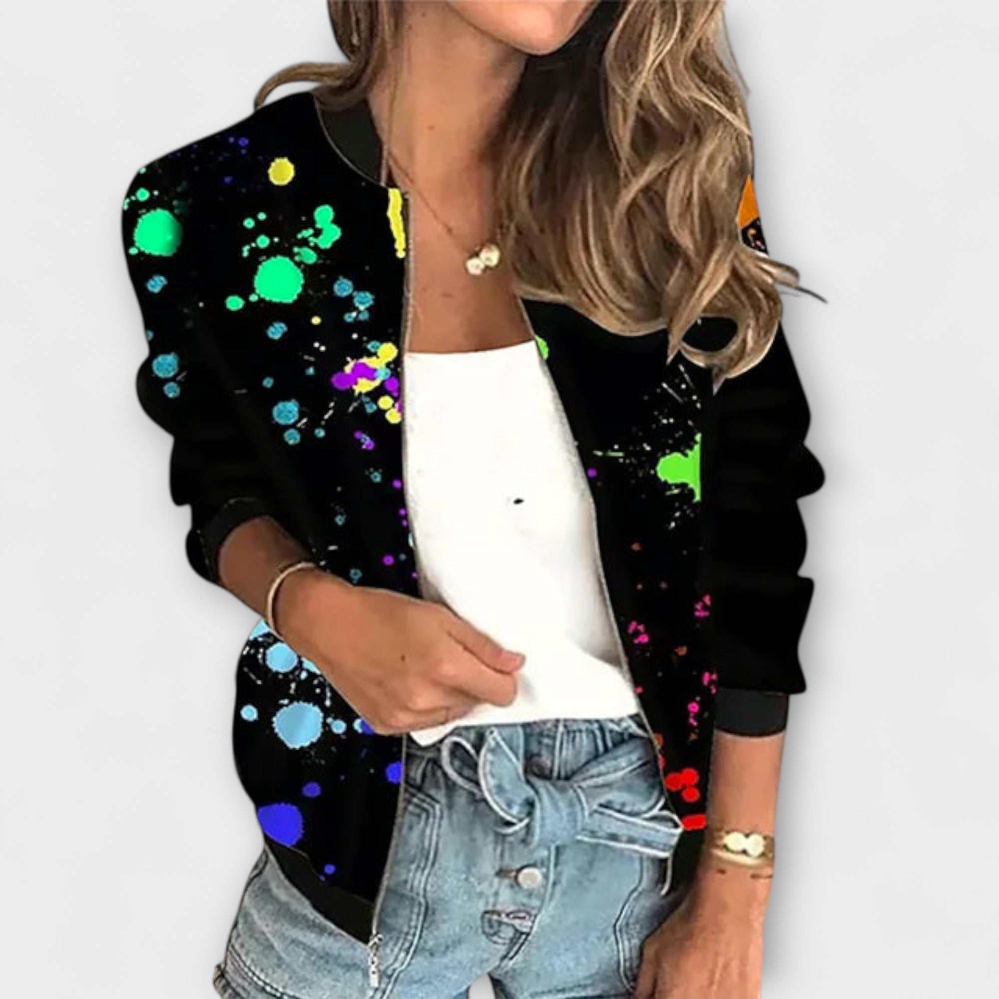 Liorra – Printed Jacket with Zipper