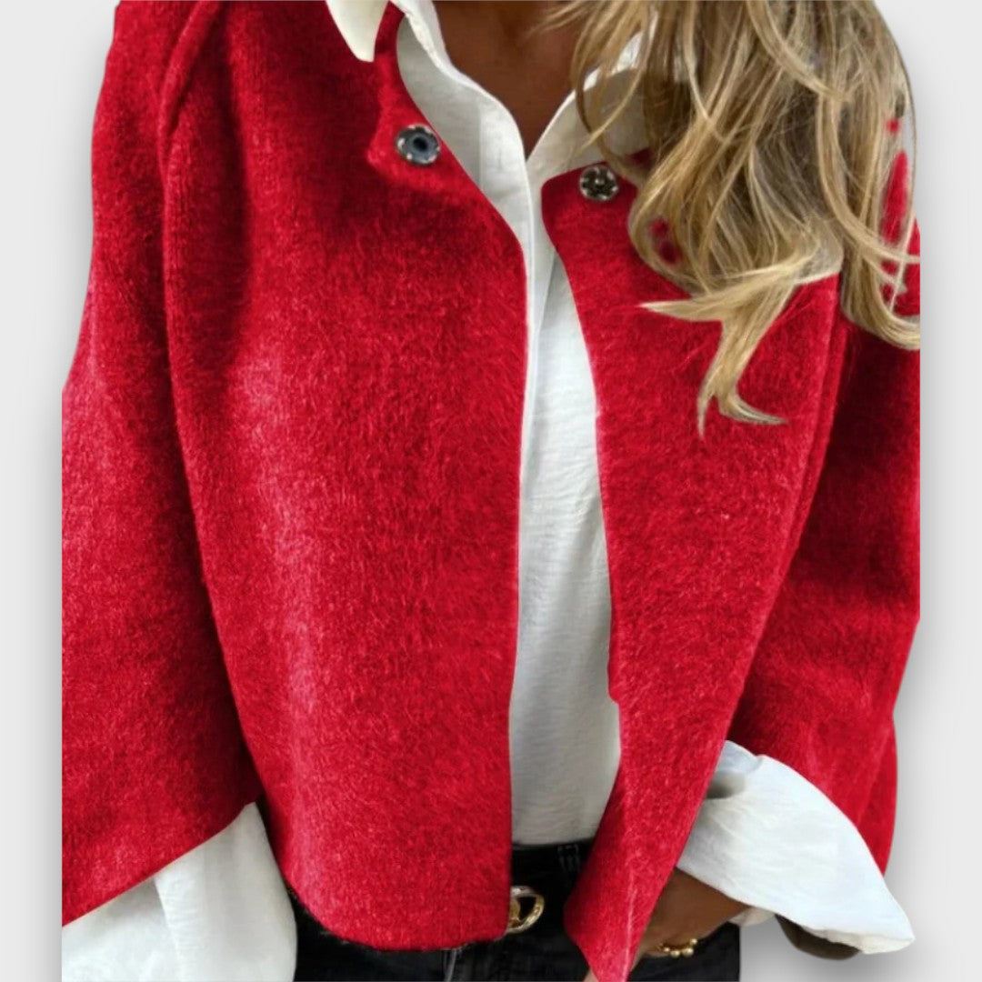 Celeste – Elegant Short Cardigan with Soft Texture