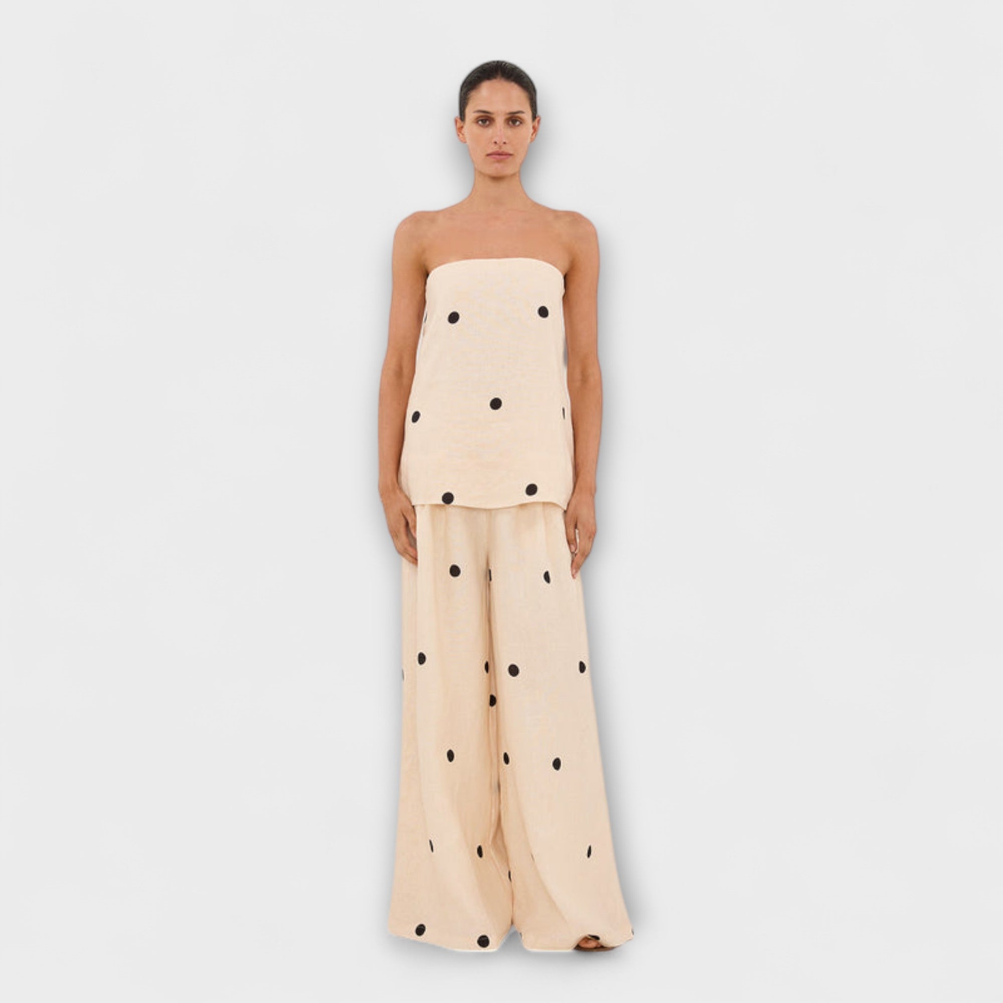 Milana – Polka Dot Set with Off-the-Shoulder Top