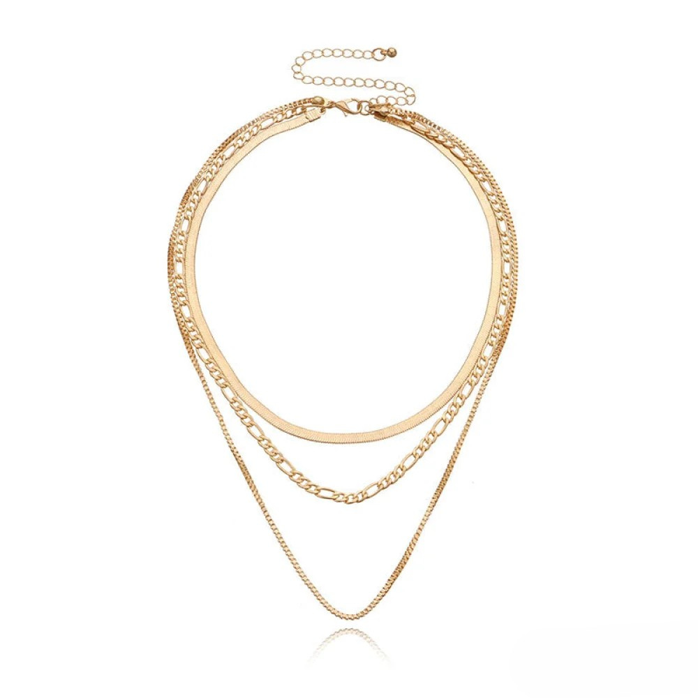 Noara – Triple Layer Necklace in Vintage Style