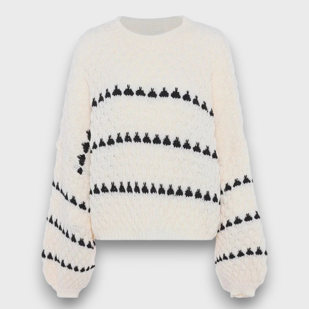 Luliane – Structured Sweater with Graphic Pattern