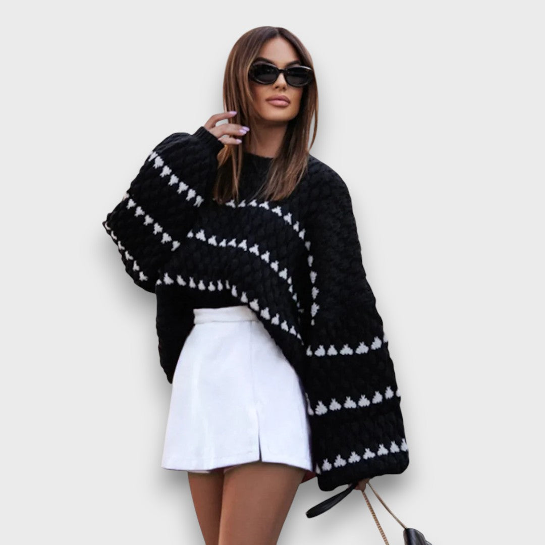 Luliane – Structured Sweater with Graphic Pattern
