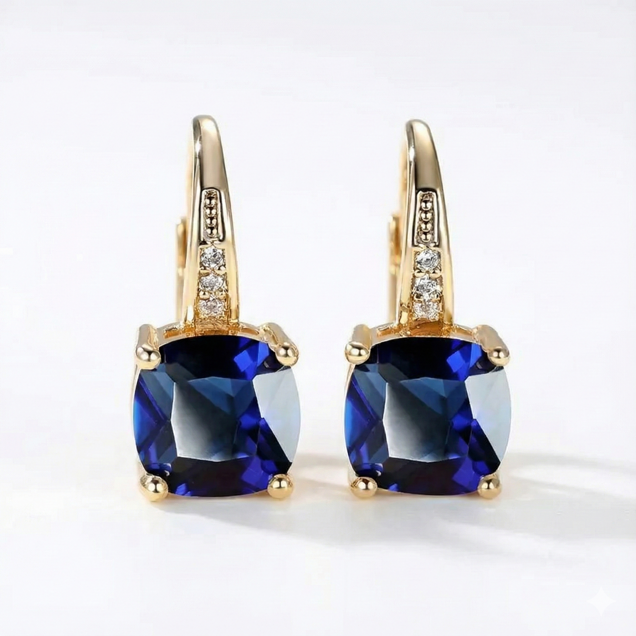 Selvara – Deep Blue Statement Earrings