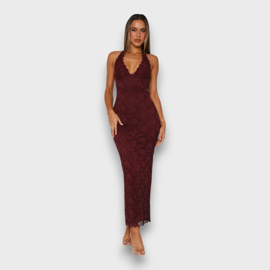 Lacea – Backless Lace Maxi Dress