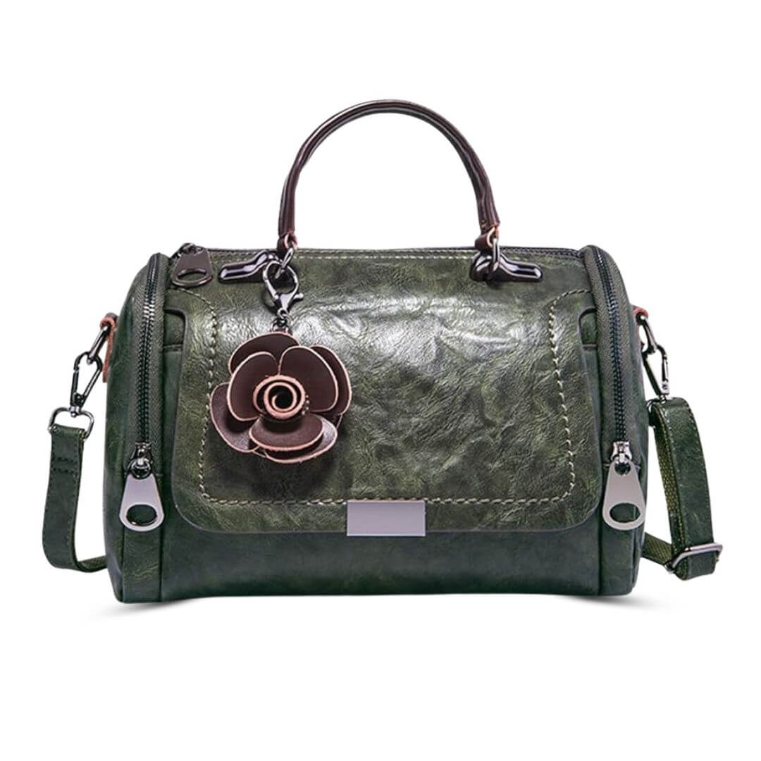 Barbara | Polished Barrel Satchel Handbag