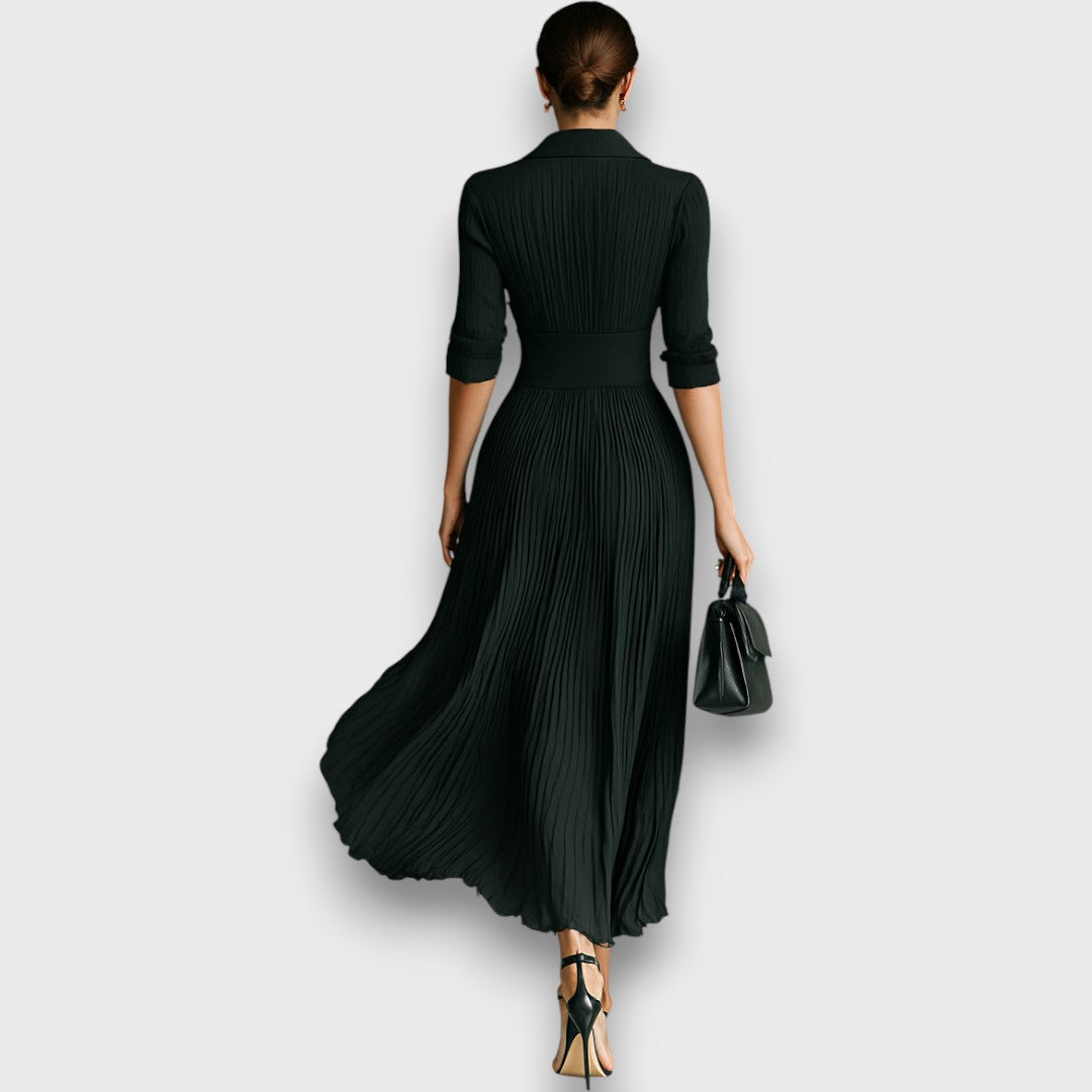 Larisse – Maxi Dress with Notched Collar