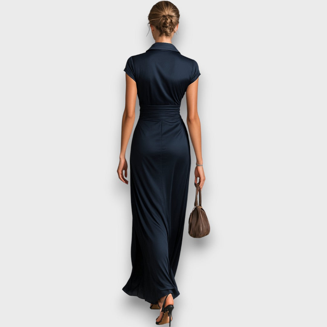 Laviera – Maxi dress with notched collar