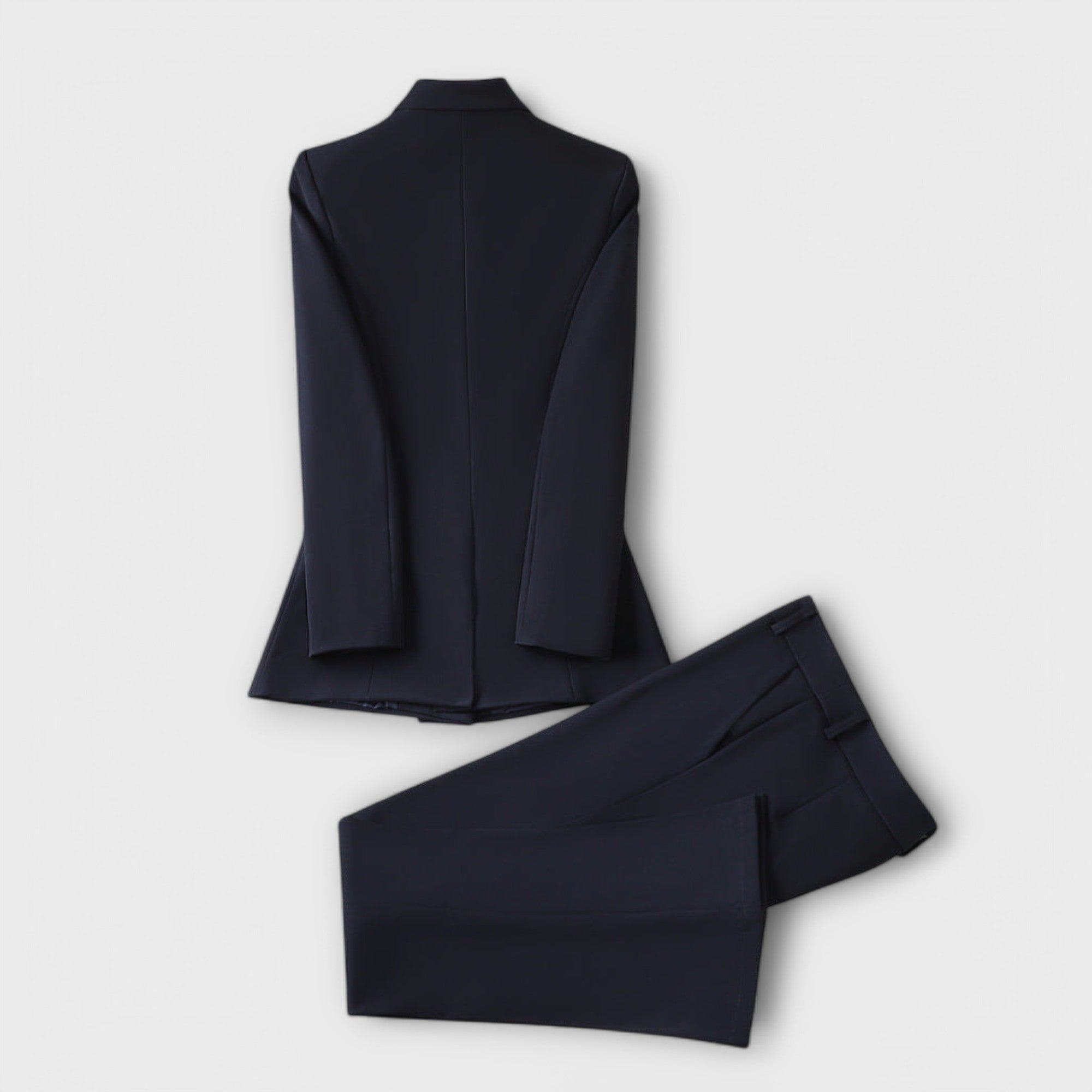 Celinair – White Tailored Suit with Gold Buttons