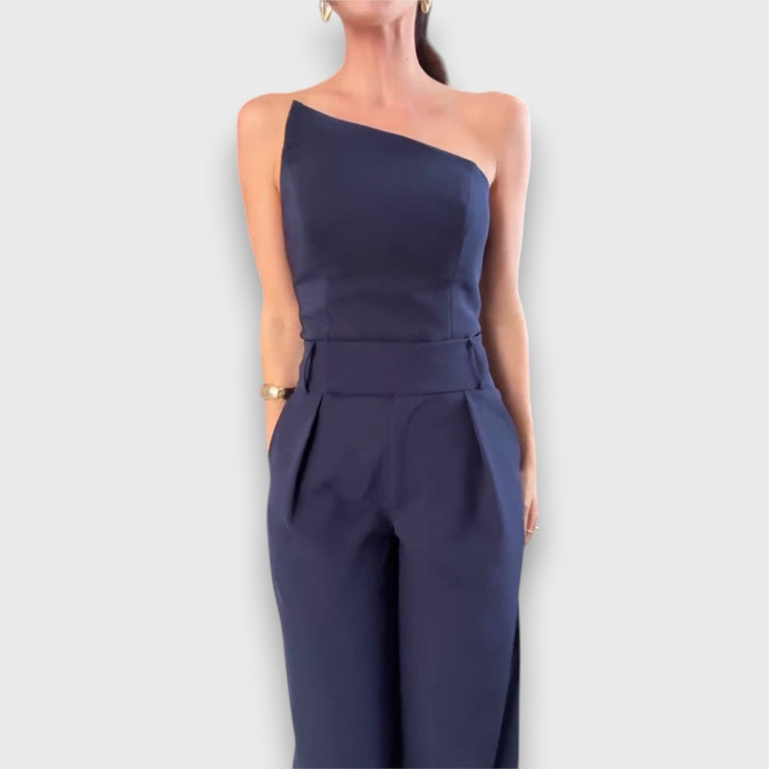 Kuma – Asymmetrical Jumpsuit in Quiet Balance