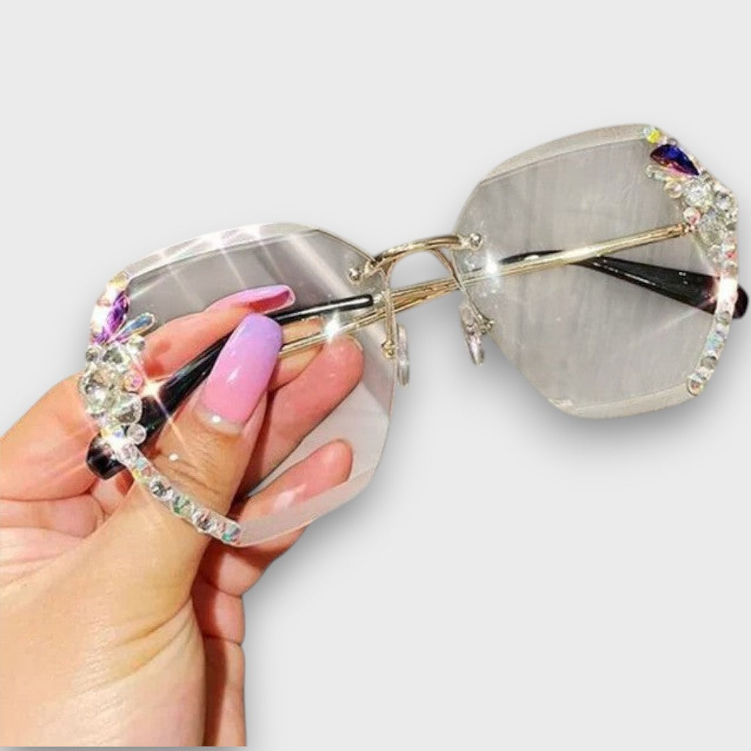 Brystahl – Crystal Rimless Sunglasses