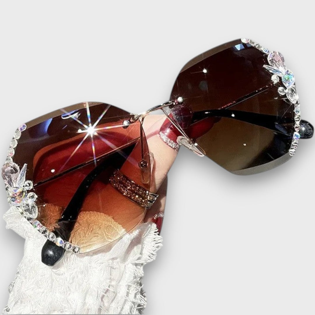 Brystahl – Crystal Rimless Sunglasses
