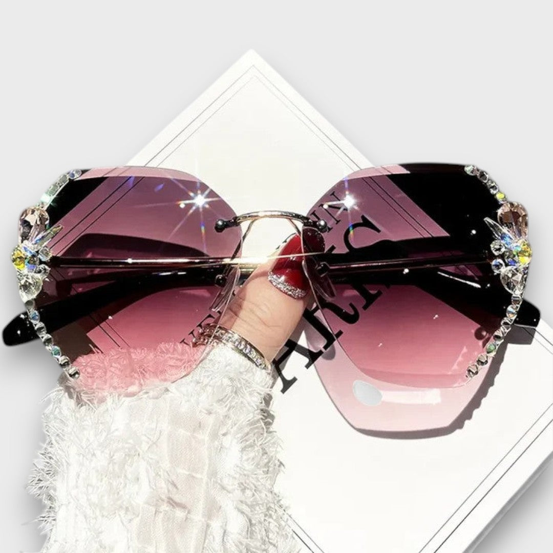 Brystahl – Crystal Rimless Sunglasses