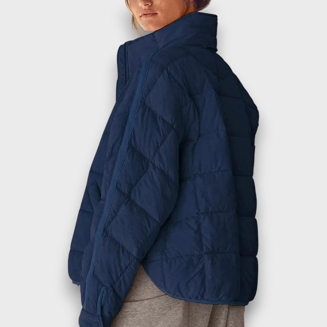 Rheia – Quilted stand collar jacket