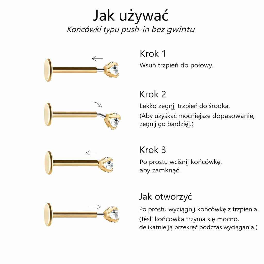 Lioranna – Minimal Crystal Piercing Studs