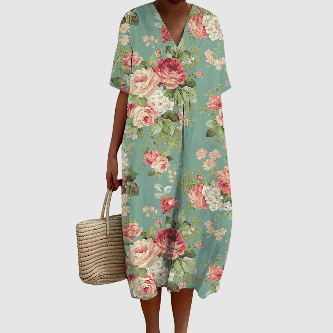 Daphne | Vintage Bloom Midi Dress