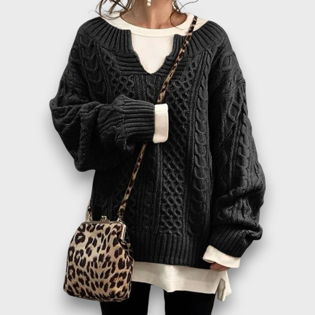 Marielle – Knit Sweater with V-Neck