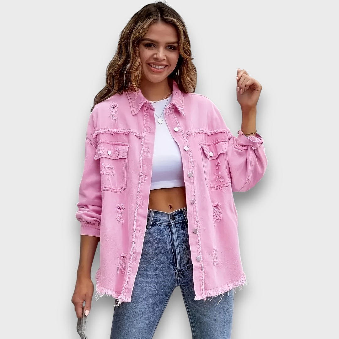 Neraya – Frayed Hem Overshirt