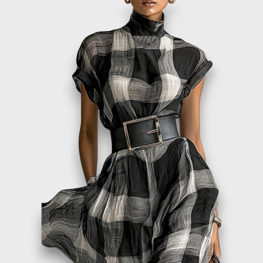 Marcia – Maxi dress with checked design