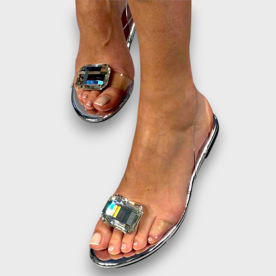 Lucienne – Transparent Crystal Sandals