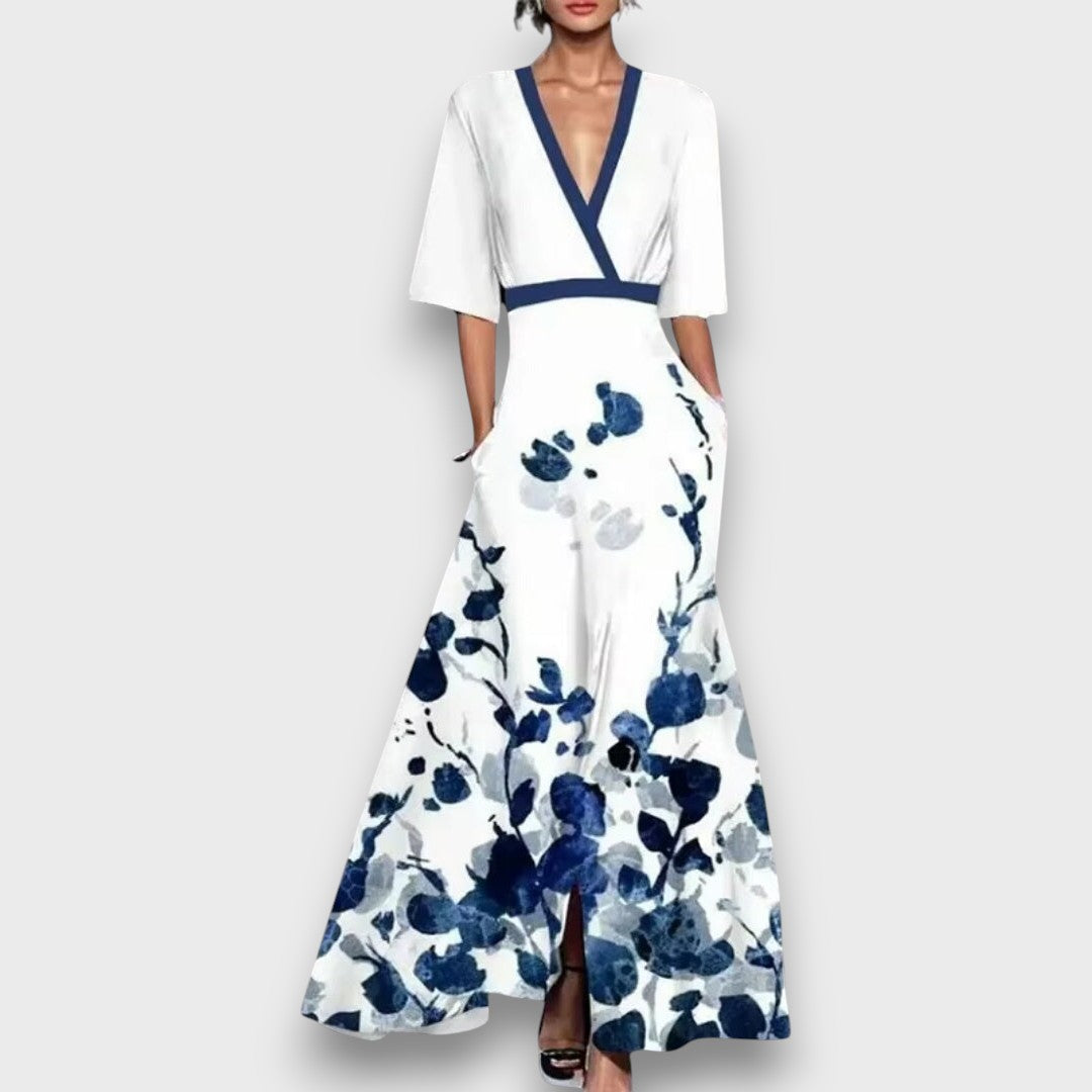 Althea – Floral Wrap Midi Dress