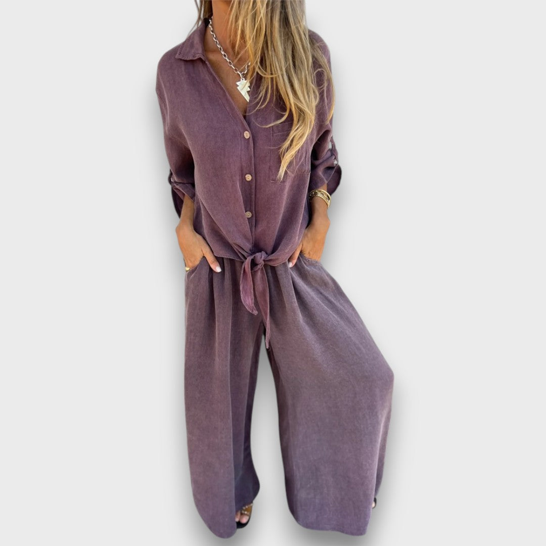 Soren – Two-Piece Set with Oversized Shirt and Wide Pants