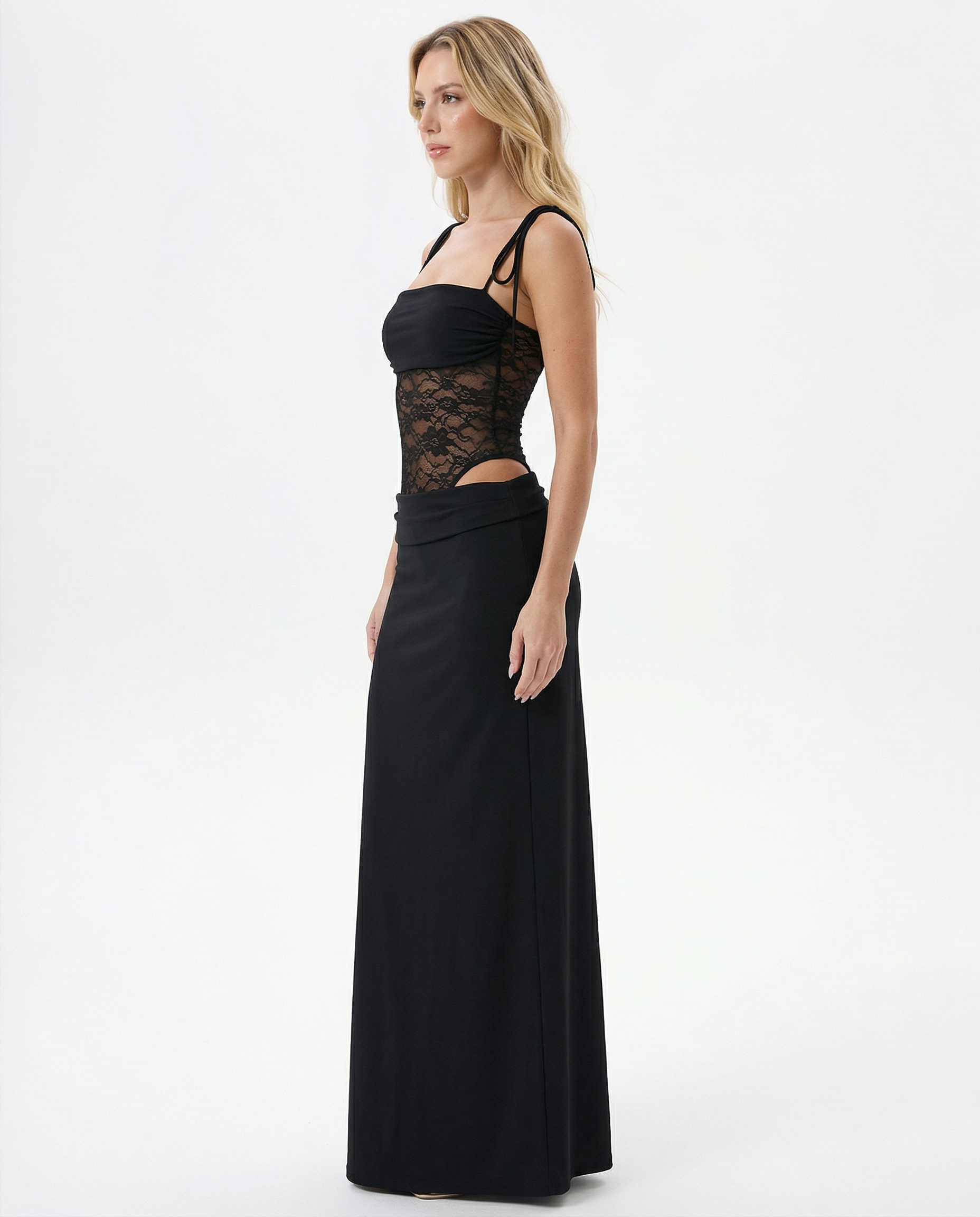 Mabel| Lace Panel Maxi