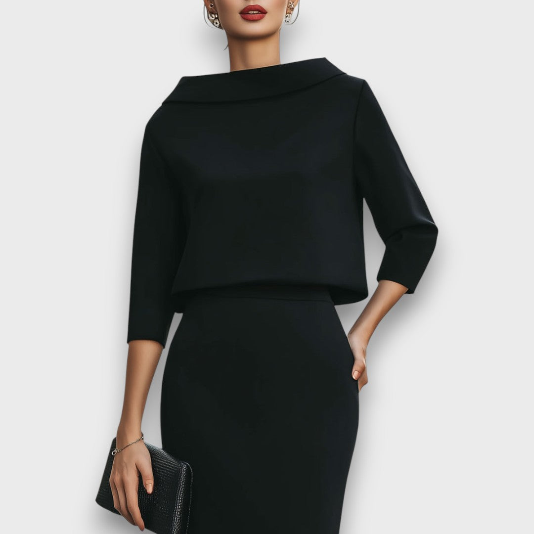 Elona – Tailored Two-Piece with Architectural Ease