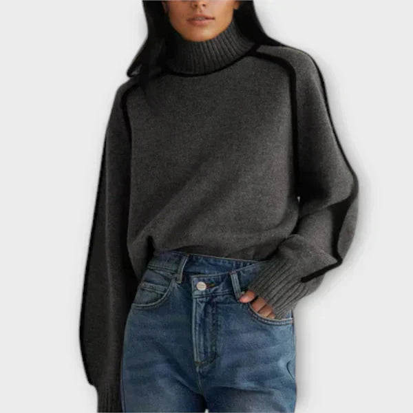 Emilie – Soft Knit Sweater with Turtleneck