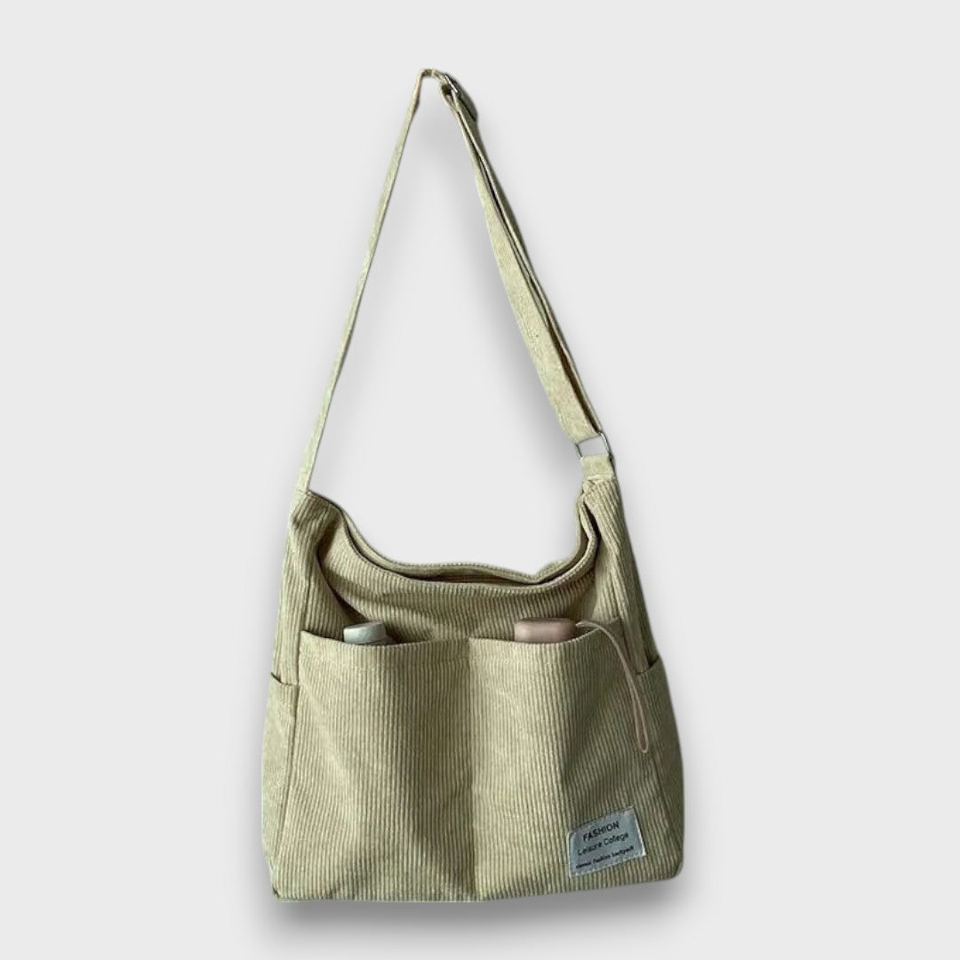 Talema – Cord Shoulder Bag with Multiple Pockets