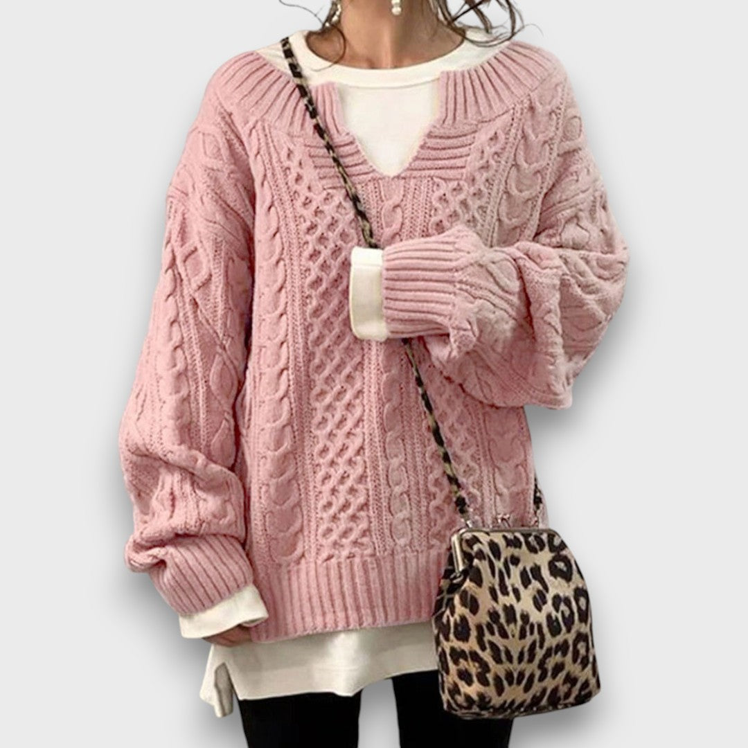 Marielle – Knit Sweater with V-Neck