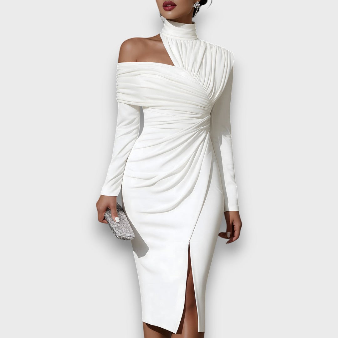Ivarya – Asymmetric Draped Evening Dress