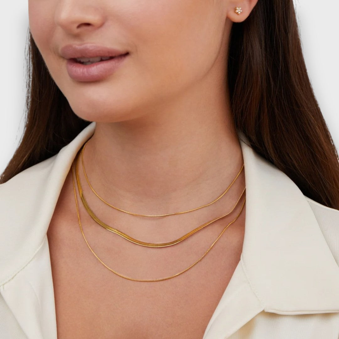 Solenne – Gold-Plated Layered Necklace